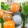BALONY zwierzęta DEKORACJE URODZINOWE zestaw balonów URODZINY lateksowe 8szt